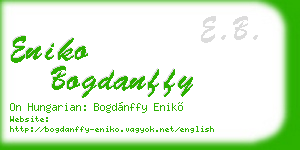 eniko bogdanffy business card