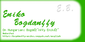 eniko bogdanffy business card